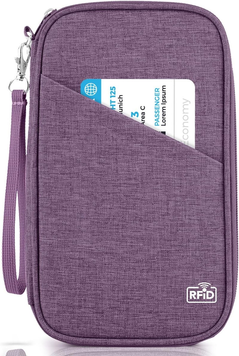TOPBAG Passport Holder Family, Women Rfid Blocking Passport Wallet, Travel Essentials Premium Wallets, Waterproof Passport Holders Bag for Men Traveling, Travel Document Organizer Credit Cards Case - Image 1